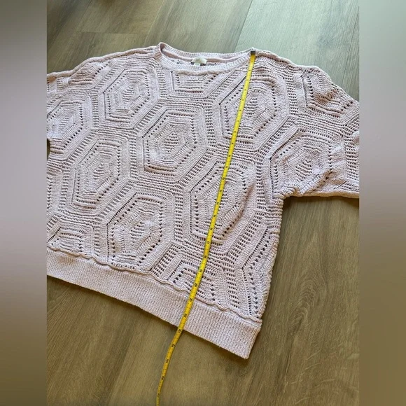 J. Jill Light Purple Geometric Sweater W/ 3/4 sleeves - XL Petite - Picture 3 of 7